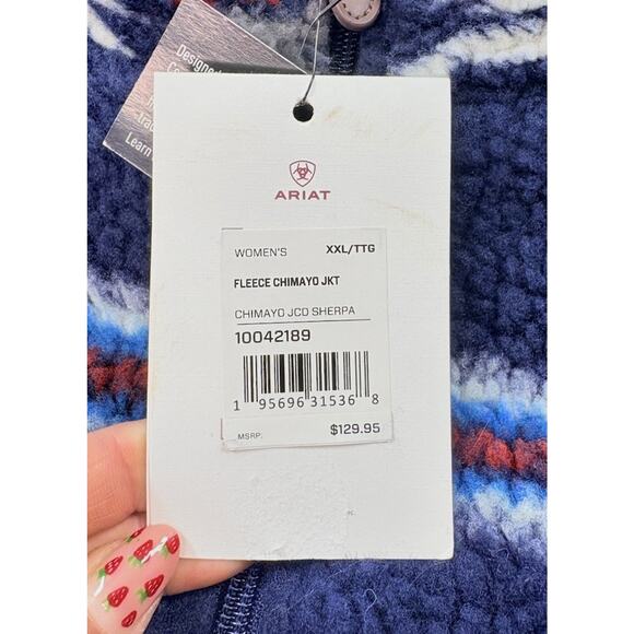 Ariat Women’s Chimayo Collection Aztec Southwestern Fleece Full Zip Size XXL - Picture 6 of 11